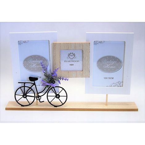 Marco de 3 fotos con decoración de bicicleta (1/5)
