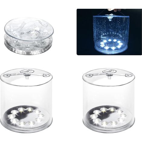 2 Pcs Foldable Portable Solar LED Camping Light, 75 Lumens 4 Modes, Camping Gear, Emergency (1/5)