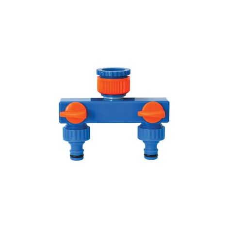 PRESA RUBINETTO 2 USCITE- - cm.12,6x5,8x10,5 - peso gr.103 - 5 pezzi IL CAMPO