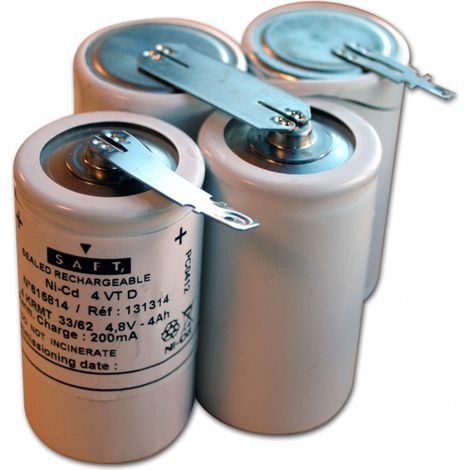 Batterie Ni-Cd 4,8V 4.2Ah 4VTD Losange Clip BAES Saft (131314)