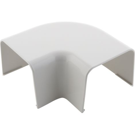 Angle plat 90° pour goulotte clim 80x60mm - Blanc RAL 9001 - Zenitech (1/5)