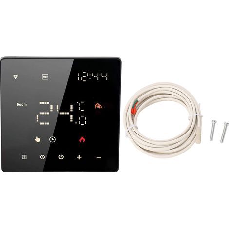 Intelligentes Thermostat für Zuhause, App-Steuerung, digitaler Touchscreen, Temperaturregler für Innenräume, 100–250 V AC, 16 A, WLAN (1/5)