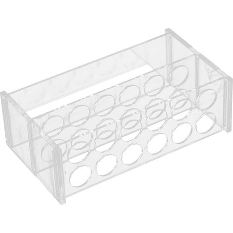 Support 6 Emplacements Solution de Rangement Pratique et Réutilisable pour Tubes à Essai en Acrylique Transparent pour Tubes de 25ml en Laboratoire de Recherche (1/5)