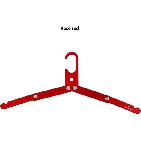 (Rouge, 1 pièce) Cintre pliable en aluminium pour la maison, cintre portable pour le camping et les voyages. (1/4)