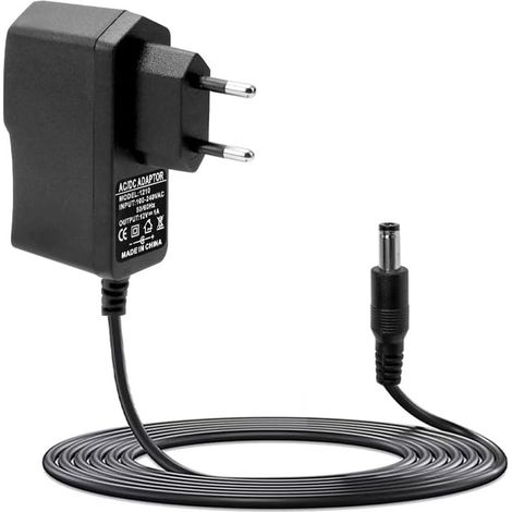 Adaptateur Secteur 12V 1A 12W, Alimentation AC 100-240V Chargeur, Longueur De Câble 3M, Prise DC 5,5mm X 2,1mm, Compatible avec Box TV, Bandes LED, Routeur, Caméra De Surveillance, Voiturette (1/5)
