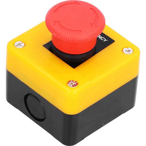 Bouton d'arrêt d'urgence étanche IP67 rouge 10A 1NO+1NC pour ascenseurs et machines industrielles
