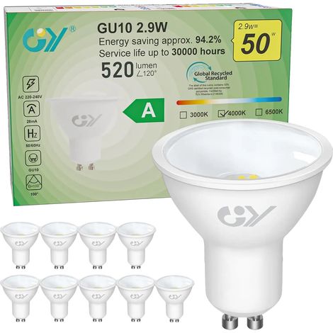 Bombilla LED, 520 lúmenes, de bajo consumo, luz natural. (1/2)