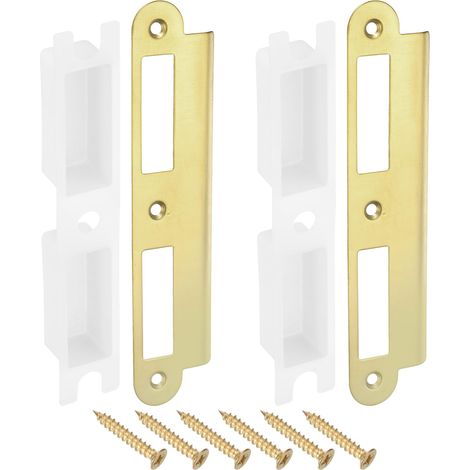2pcs Plaque de Frappe de Porte Acier Inoxydable 40x180mm avec Vis (1/5)