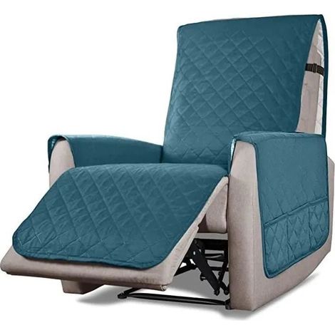 Housse pour Fauteuil inclinable matelassée, 1 Housse pour Fauteuil Universel Housse pour canapé / S - Bleu Vert (1/4)