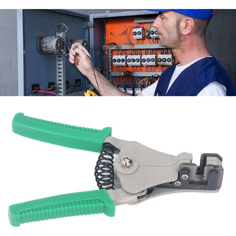 Pince à dénuder automatique multifonctionnelle verte, pince à sertir, pince à dénuder, pince d'électricien (1/5)