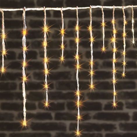 Rideau Lumineux Led "Extérieur" 200cm Blanc Chaud