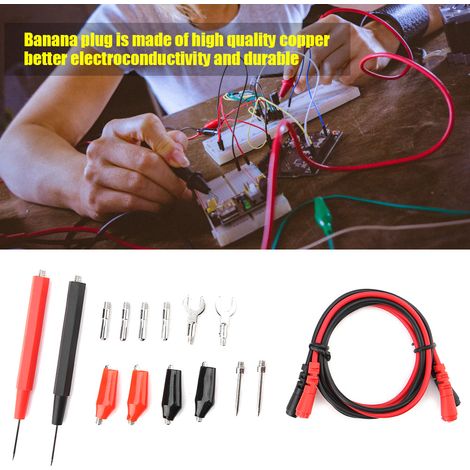 Multimètre Numérique Électronique P1500 avec Cordons de Test, Pinces Crocodile et Embouts de Sonde Remplaçables (1/5)