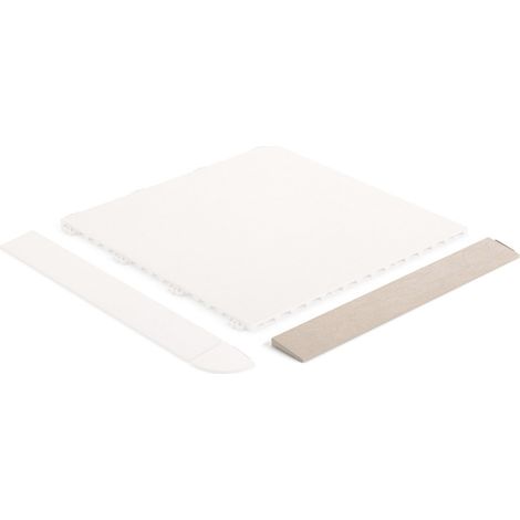 Rampe beige sable pour dalle épaisseur 8 mm Rampe clipsable à dimensions 38,5 x 5,5 cm Rampe résistante et simple à poser pour extérieur