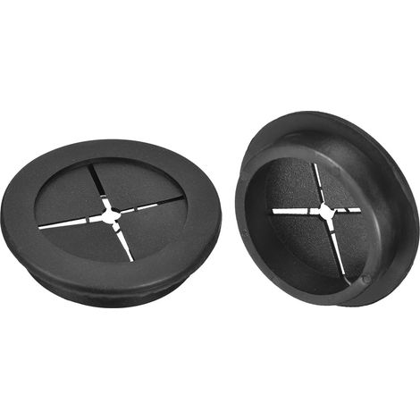 2 Pcs Passe-Câble pour Cordon, 50mm Passe-Câble de Bureau en Caoutchouc Flexible Grommets de Fil Cache-Trou pour Bureau Organisateur de Câbles d'Ordinateur, Noir (1/5)
