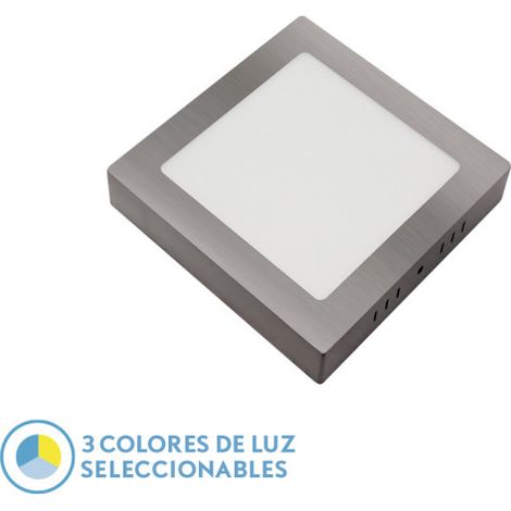 Downlight superficie gabbro 18w 3000k-4000k-6500k Nichel 1620lm 3,5x22x22 Cm (1/2)
