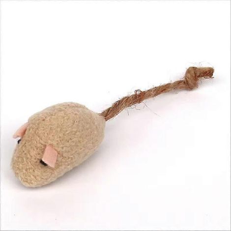 Lot de 6 jouets pour animaux de compagnie : souris en peluche à l'herbe à chat, jouets amusants pour chatons, fausse souris interactive en peluche mignonne, accessoires pour chats. (1/4)