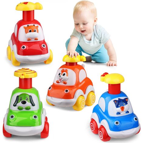 Jouet animal voiture pour enfant un à deux ans cadeau premier anniversaire pour bébé et tout petit accessoire de jeu éducatif (1/5)