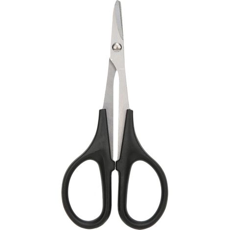 Ciseaux courbés pour modélisme RC, manche plastique et lame acier inoxydable, noir et argent (1/5)