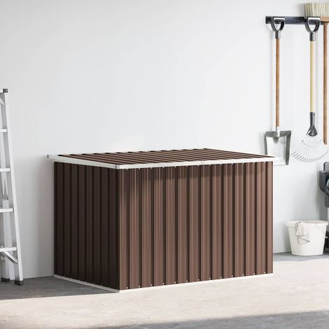 vidaXL Caja de almacenaje para jardín marrón 150x101x91 cm (1/4)