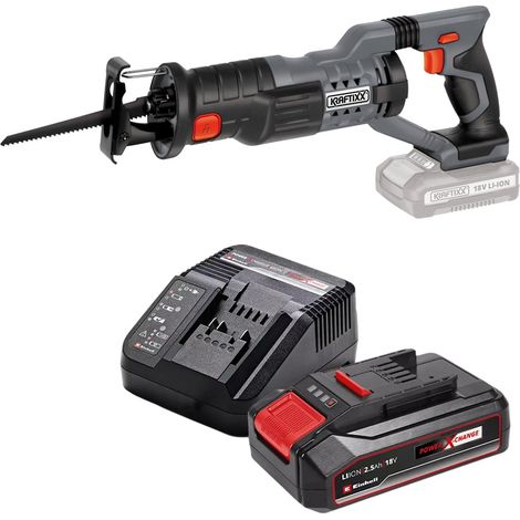 Kraftixx by Einhell Akku-Säbelsäge KX-RS 18/1 Li  18 V  max. Schnittleistung 115 mm  2800 Schläge/min  1x 2,5Ah Einhell Akku & Ladegerät (1/5)