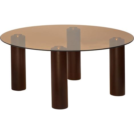 Table basse Ambra ronde D.80cm ambre - Atmosphera créateur d'intérieur (1/4)