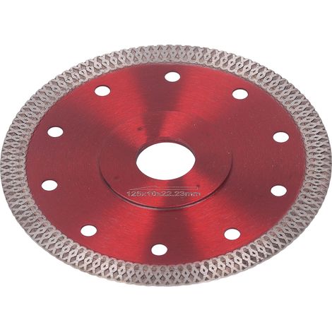 Superdünnes Sägeblatt Red Diamond 65 Manganlegierungsstahl, scharfe Porzellan-Sägeblatt für Granit, 4,9 Zoll (1/5)