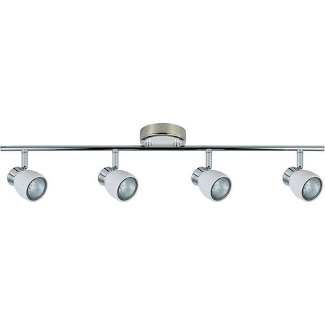 FABRILAMP Regleta Baño Modelo Chaco Blanco-cromo 4 Focos (1/3)