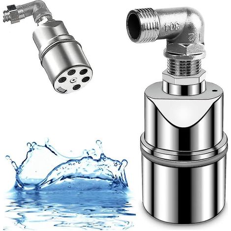 Vanne à flotteur de contrôle de niveau d'eau en acier inoxydable pour réservoir, vanne à bille à flotteur de 3/4 pouce, convient pour W (1/5)
