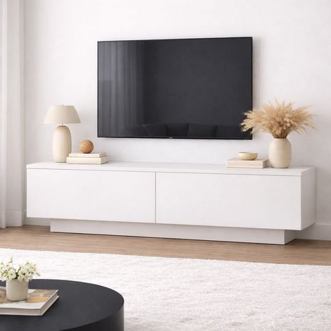 TV-Möbel Merida Weiß Melamin 140x38,2x35,5 cm (1/5)