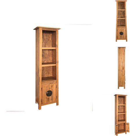 Bad-Hochschrank Massivholz Kiefer 48x32x170 cm - Holzschrank - Kiefernholzmöbel - Badezimmermöbel - Vintage Schrank - Landhaus Stil (1/5)