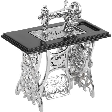Miniature Machine à Coudre Vintage pour Maison de Poupée 1/12 - Accessoire Décoratif