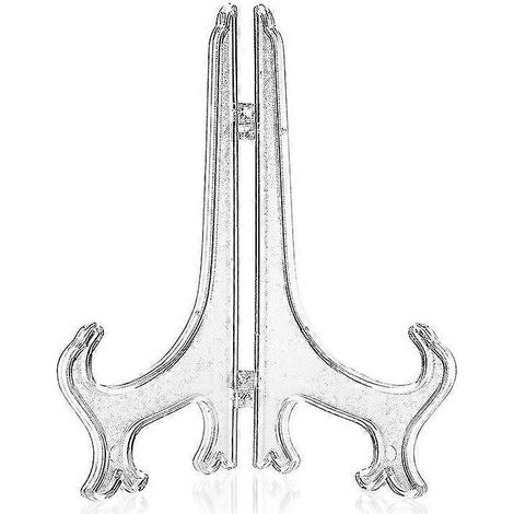 Lot de 10 chevalets ou supports transparents de 7,6 cm (3 pouces) pour photos ou autres objets (mariages, décoration intérieure, etc.). (1/5)