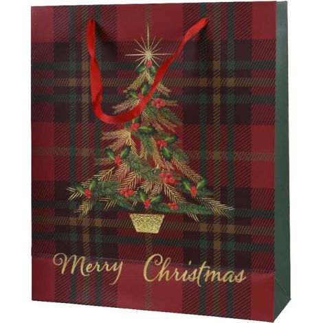 Decoris Busta Regalo Rossa - Grande - 18x50x72 cm