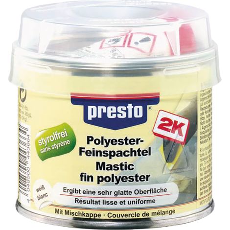 Masilla de poliéster "sin estireno" 500 g presto