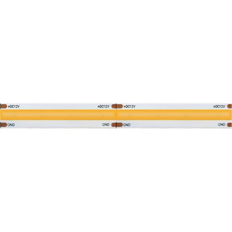 Striscia led 5m COB IP65 monocolore da 15W/MT 12V - 3000K (1/4)