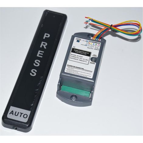 Kit d'ouvre-portes automatiques Porte automatique Ouvre-porte Serrure de porte Alimentation par batterie Télécommande de porte sans fil Commutateur Bouton-poussoir de sortie pour accessoires de portai (1/5)