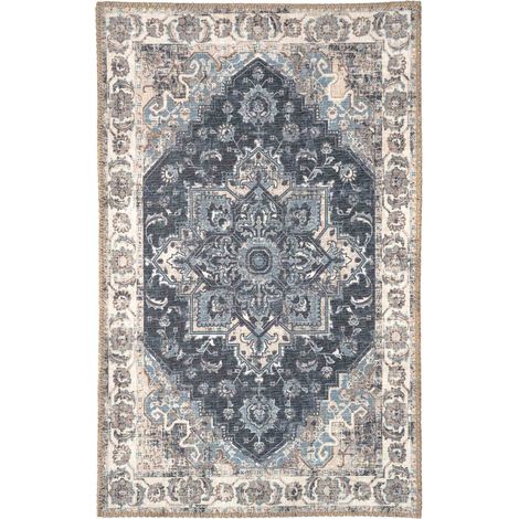 Zerbino Havana blu in chenille 100% poliestere 50x80 cm