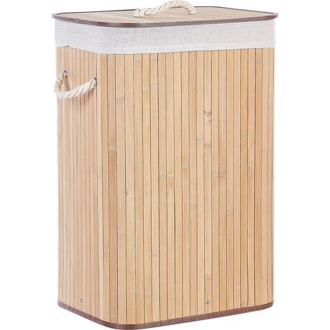 Aufbewahrungskorb KOMARI Bambusholz Hellbraun 72 L (1/5)