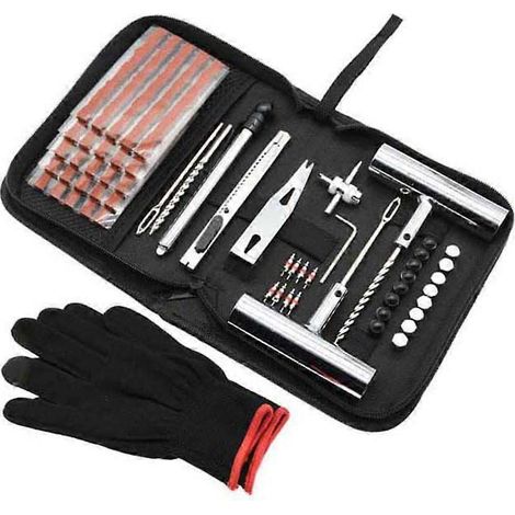 Essentielles Reifenreparaturset, komplettes Set an Reifenreparaturwerkzeugen, professionelle Reifenreparaturausrüstung, vielseitiges Reifenreparaturset.