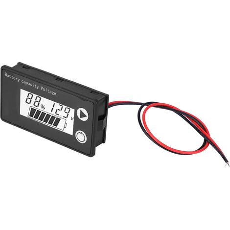 LCD 12V Batteriekapazitätsanzeige Tester Lithium Batterie Universelles digitales Display Voltmeter (10-100V Blauer Alarm) (1/5)