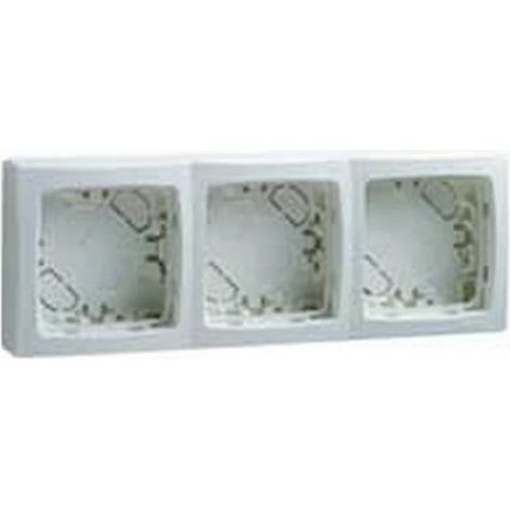 Legrand 086093 - Surface-mounted frame 3 surface-mounted switchgear posts - white