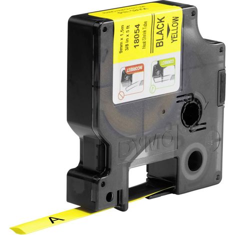 DYMO IND RHINO 18054 Poliolefina Colore Nastro: Giallo Colore carattere:Nero 9 mm 1.5 m (1/3)
