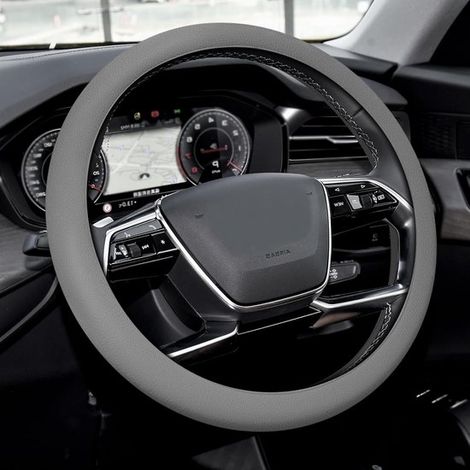 Silikon Lenkradbezug 33 40 cm rutschfest universell PKW/SUV grau (1/4)
