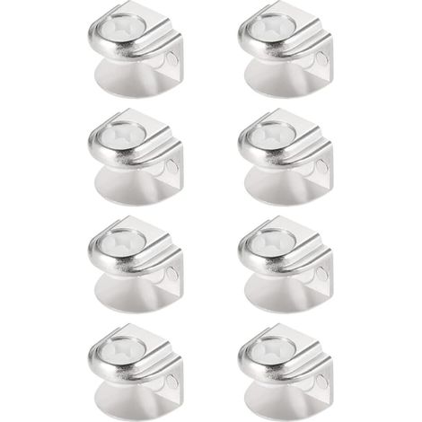 8 Pieces Glass Clamp Glass Shelf Bracket Wall Tatte Bracket Adjustable Fixture, Adaptive Glass 5-8mm Thickness, Glass Clamp Bracket Zinc Alloy Fixings (1/5)