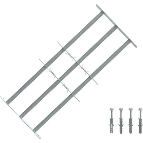Teenpull – Fenstergitter 700-1050 mm Galvanisiertes Stahl Silber (1/5)