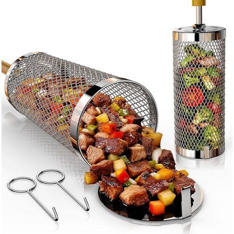 Grillkorb Set (1 teilig) Grillzubehör Grillbesteck 20 cm als Geschenk (1/5)