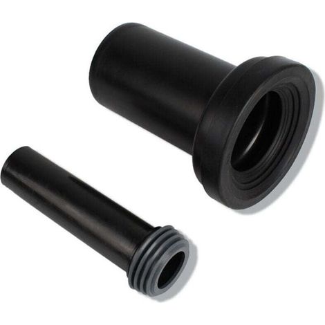 1 Jeu de manchettes WC,Raccords plastique,Tuyau évacuation,Eau chasse,Suspension cuvette (1/4)