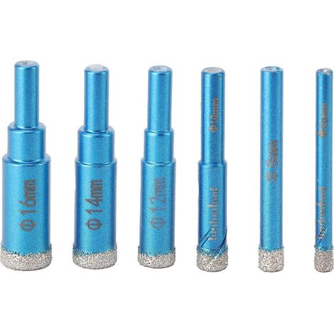 6-teiliges Set Diamant-Lochsägenbohrer, professionelle Marmorlochöffner, Industriebedarf
