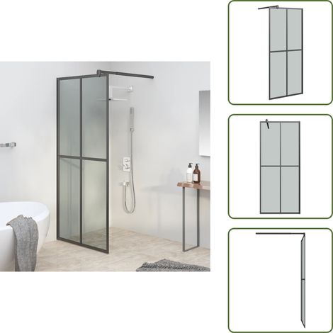 Écran de douche 80x195 cm Verre trempé foncé - Écran De Douche - Douche - Cabine De Douche - Pare Brise De Douche - Verre Trempé (1/5)