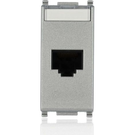 VIMAR 14339.11.SL - Presa RJ45 Netsafe Cat5e UTP Silver (Plana)